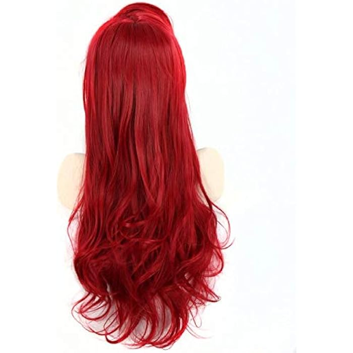 DILLARDS Fashion Red Wavy Ariel Princess Anime Cosplay Wigs - Image 1